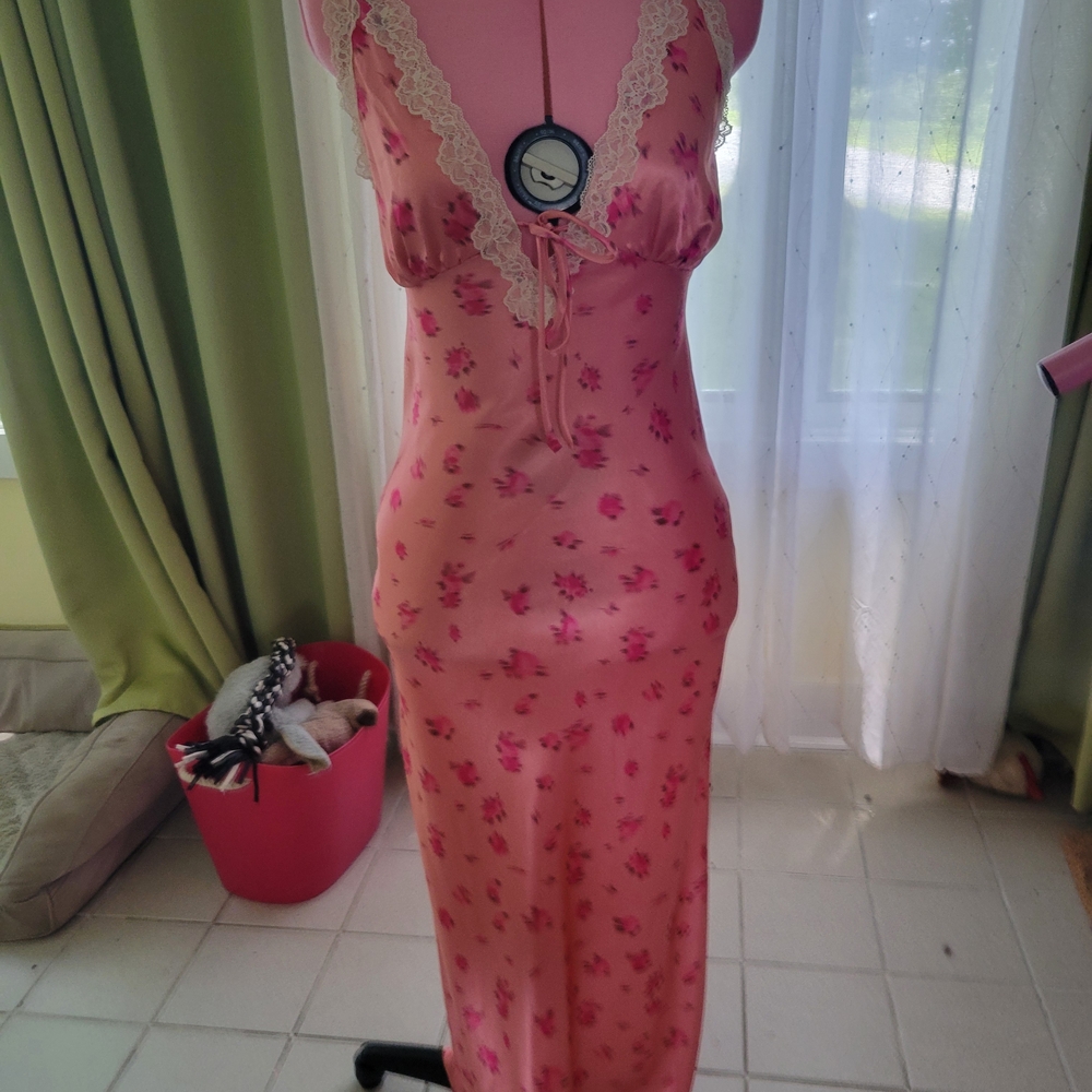 Wild Fable Pink Floral Lace Chemise